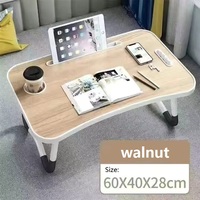 Bureau d'ordinateur portable pliable en MDF, couleur et logo personnalisés, design compact pour ordinateurs portables de taille standard, super pratique pour la maison