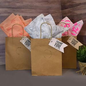 Bolsas de Regalo con Asas Medianas, Bolsas de Compra de Papel Kraft, Bolsas de Regalo para Boutiques, Tiendas Minoristas, Cumpleaños y Fiestas - Product Image 4