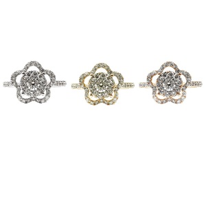 Chine Personnalisé Haute Qualité Conception À La Mode Fleur Anneaux 18k Solide Or Blanc Réel Diamant Éternité Cluster Anneau Pour Les Femmes - Product Image 4