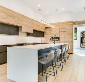 Tùy Chỉnh Modular Hiện Đại Tủ Bếp Rắn Cherry Maple Gỗ Với Thiết Kế 3D Granite Backsplash Ngăn Kéo Trượt Phụ Kiện - Product Image 1