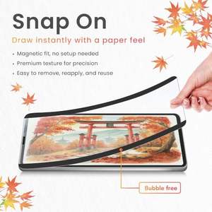 Protection d'écran magnétique effet papier pour tablette Samsung Tab, texture Kent, dessin, écriture, amovible, réutilisable, sans bulles, OEM - Product Image 2