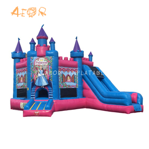 Maison <span class=keywords><strong>gonflable</strong></span> de rebond de princesse rose et château combiné de toboggan château de saut <span class=keywords><strong>gonflable</strong></span> ibflatable pour des enfants - Product Image 1