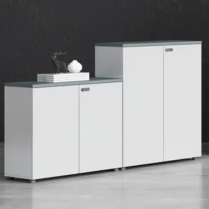 GENOVA, muebles de oficina modernos, armario de almacenamiento enano de madera para oficina en casa y escuela, modelo de fábrica 09F0807 09F0808 - Product Image 1