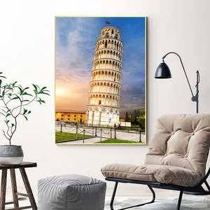 the Leaning Tower of Pisa china factory branding logo customized living room Diamond Embroidery painting