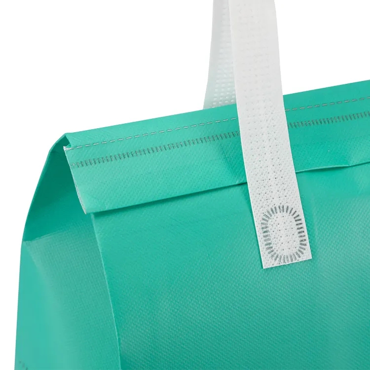Customized Logo Non-woven takeaway lunch bag folding thermal insulation bag Ice pack Thermal insulation cooler bags