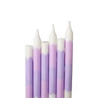 Bougies de cire de paraffine violettes non parfumées personnalisées de luxe pour mariages et anniversaires coffret décoratif pour la maison