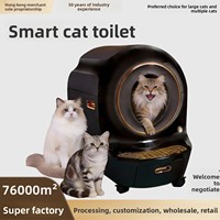 Bac à litière intelligent personnalisable pour chat, modèle électrique de luxe, nettoyage automatique, capacité extra-large de 81 L, matériau ABS, pour chats
