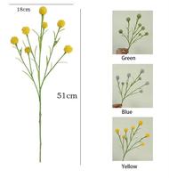 Venta al por Mayor de Fábrica: Flores Artificiales de Diente de León con Tallo Largo de 51 cm para Arreglos Florales de Boda, Jarrones y Decoración del Hogar