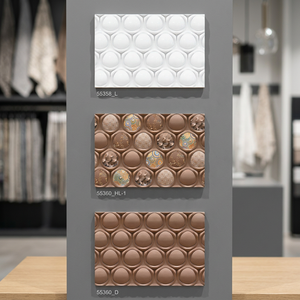 Carreaux muraux en céramique émaillée 3D à motif floral, 30x45cm, style Turin, finition polie, garantie 5 ans+, épaisseur 10mm, pour piscines et hôtels - Product Image 6