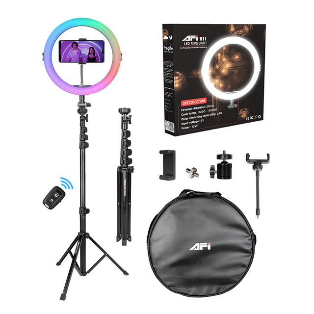 Professional 14 18 21 Inch LED Makeup Selfie Ring Lights 3000-6500K Photography Led Ring Light with Tripod Stand Remote