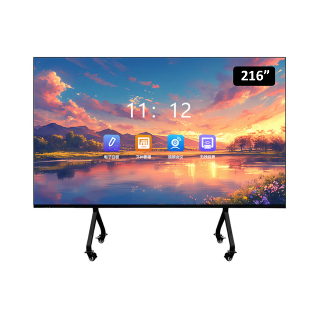 Hot Selling 216-inch Interactive COB-P1.25 Indoor 4K Smart TV Screen Black Education Teaching Conference Led Display for Input