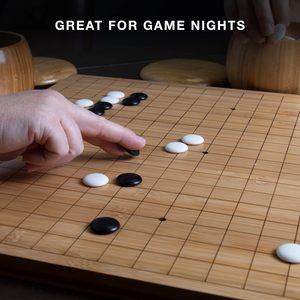 Juego de Mesa de Melamina Mate Go, Protección Ocular, Tablero Estándar de 19 Filas, Doble Uso, Kit de Entrenamiento para Estudiantes, Juego de Mesa de Estrategia Chino Clásico - Product Image 5