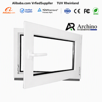 Fenêtre à battant moderne en aluminium pour salle de bain, certifiée NFRC, avec verre dépoli pour la confidentialité, idéale pour les projets résidentiels (vente en gros)