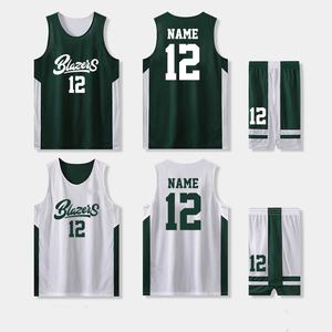 Camiseta sin mangas de baloncesto profesional de doble cara, hecha a medida para palos, hombros reforzados, pantalones cortos de doble panel, diseño informal 100% - Product Image 1