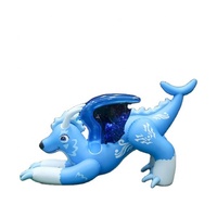Jouet gonflable Hongyi Dragon de mer bleu, jouet gonflable à chevaucher en forme de dragon de mer, flotteur aquatique pour piscine et plage