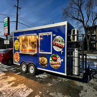 Remorque alimentaire commerciale avec support de réservoir de gaz, brûleur à gaz pour wok, comptoir pour Pad Thai dans la rue Commerciale de Chicago