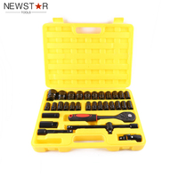 Jeu de douilles profondes CRV 1/2 "de haute qualité clé à cliquet finie noire avec hexagonale et Torx pour une utilisation en réparation