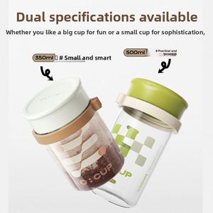 Glass Portable Oatmeal Milk Porridge Yogurt Soy Milk Water & Salad Cup with Lid and Spoon - Product Image 4