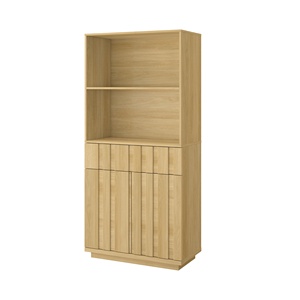 Meuble <span class=keywords><strong>en</strong></span> panneaux de <span class=keywords><strong>bois</strong></span> avec <span class=keywords><strong>étagère</strong></span>s ouvertes, grande capacité, style moderne, <span class=keywords><strong>pour</strong></span> salon, chambre, hôtel, appartement, villa, bar, <span class=keywords><strong>cave</strong></span> <span class=keywords><strong>à</strong></span> <span class=keywords><strong>vin</strong></span> - Product Image 2