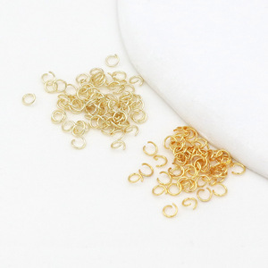 เหล็กไทเทเนียมเคลือบสีคงทน พร้อมห่วงลวดทอง 18K ห่วงเล็กป้องกันการดึงแบบละเอียดพิเศษ 14K สำหรับเชื่อมต่อโซ่ DIY - Product Image 2
