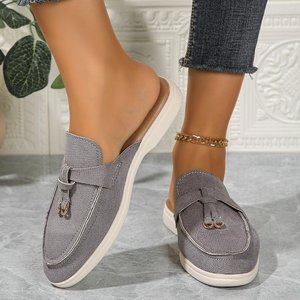 Luxurious Sheepskin Midsole, PVC Outsole Knit Upper Fleece Lining Bow Knot Leopard Print Peep Toe <strong>Slippers</strong> <strong>for</strong> <strong>Women</strong> - Product Image 3