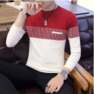 I-0372 Nuevo Suéter de Moda Otoñal, Tejido Transpirable, 120g, Poliéster/Nailon, Logotipo Frontal, Tendencia Coreana, Suéter Masculino al por Mayor - Product Image 5