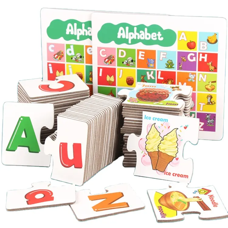 Tarjetas Flash de Aprendizaje Temprano personalizadas, diseño ecológico, Impresión de bebé, tarjetas Flash del alfabeto inglés para niños, educativo