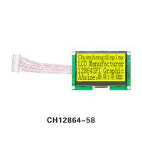 Module LCD rétroéclairé COG LED ChuanHang 2,8 pouces 128x64 CH12864-58, module d'usine, câble rouge et blanc, 65,4x38,0mm, ST7565R
