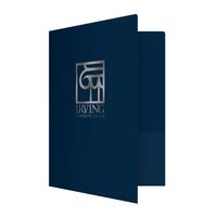 Carpeta de Archivo de Cartón Azul Marino de Alta Gama, con Logotipo Personalizado, Dos Bolsillos, para la Escuela y la Oficina