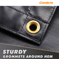 Bâche en acier de 16' x 18' pour camion à plateau, bâche en vinyle super légère de 18 oz, imperméable, pour remorques, pour protéger la cargaison du vent, de la pluie et de la neige