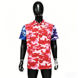 เสื้อโปโลแขนสั้นลายพรางผู้ชาย โพลีเอสเตอร์ ขายส่ง - Product Image 1