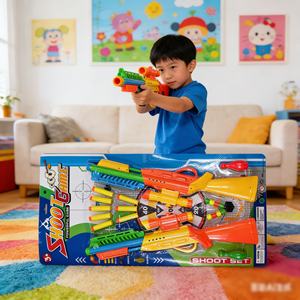 Set Pistol Mainan Plastik Aman untuk Anak (2 Pistol + Bowling) Cocok untuk Anak Laki-laki - Product Image 2