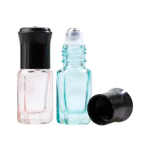 RUIPACK Wholesale 3ml Empty Mini Glass Rollon Bottles For Essential Oils Refillable Perfume Deodorant Containers With Black Lid