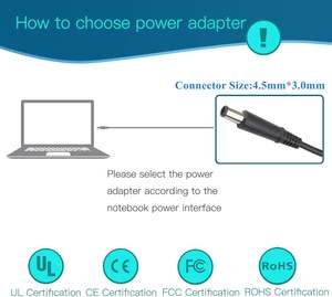 <span class=keywords><strong>Chargeur</strong></span> pour ordinateur portable 45W/65W Adaptateur secteur CA 4,5 mm OTP pour <span class=keywords><strong>DELL</strong></span> Inspiron 11/<span class=keywords><strong>13</strong></span>/14/15/17 3000 5000 7000 LatitudeE5450 <span class=keywords><strong>XPS</strong></span> <span class=keywords><strong>13</strong></span> - Product Image 4