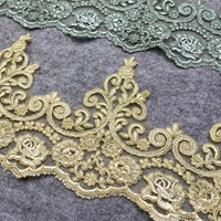 Dentelle Élégante et Écologique 100% Polyester avec Magnifique Broderie de Bordure