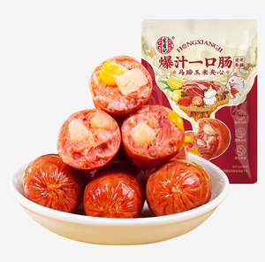 Saucisse de Porc Hongxiangji, Salée et Moelleuse, Prête à Manger, Snack en une Seule Gueuleée, Vente en Gros, Délicieuse, Aliment de Loisirs, OEM, Prête à Consommer - Product Image 1