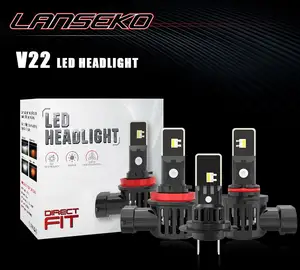 2024 Latest V22 Fan LED Headlight Bulbs H8 H9 H11 9005 9006 H1 H3 With TST Technology 5540 Chips 12V 24V 6000LM Car Headlights