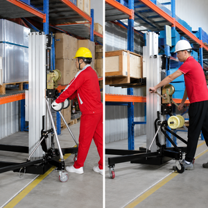 Elevador de Materiales Portátil de Aluminio de 6m 7.5m, Equipo de Elevación Manual para Carga e Instalación en Almacenes - Product Image 4