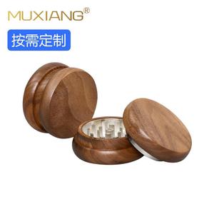 Muxiang Wood Metal Smoking Grinder Double Layer Durable For Herb Grinding - Product Image 1