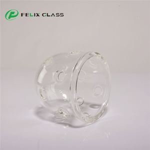 Diffuseur cylindrique en verre borosilicate 3.3 transparent poli, éclairage intérieur industriel fait main, écologique, abat-jour en verre - Product Image 2