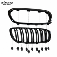Grille de radiateur F35 noire brillante à double lamelle, paire de grilles de radiateur OE 51137255411/51137255412, amélioration pour BMW Série 3 2012-2019