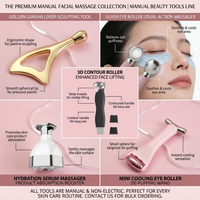 Gua Sha beauté du visage grattage baguette de Massage bâton magnétique Double tête applicateur de crème pour les yeux rouleau soins de la peau outils cadeaux