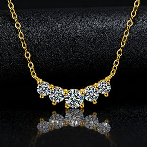 Collar de Moissanita, Plata de Ley 925, Collar con Colgante de Moissanita con Certificado Gra - Product Image 4