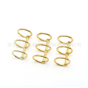 Metal Notebook <b>Binder</b> Clip 4.1x2.5 Gold Three <b>Ring</b> For <b>Folders</b> - Product Image 4