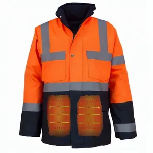 Factory OEM Designing Wholesale Waterproof 5V Heated Zone Mens Womens Hi Vis Taped Jacket