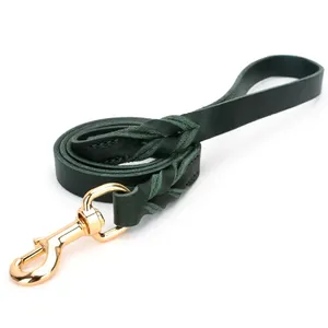 Collar de Cuero con Hebilla Personalizada de Alta Calidad para Perro, Collar de Entrenamiento con Nombre FreeId Grabado Acolchado y Suave de Plomo - Product Image 1