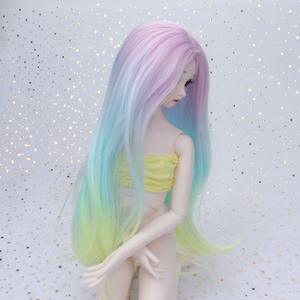 Série de teinture de perruques pour poupées, arc-en-ciel, cheveux colorés pour poupées, accessoires de déguisement pour filles - Product Image 4