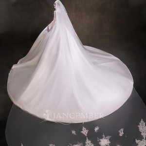 Abito da sposa elegante abito da ballo paillettes 3D applique in pizzo abiti da sposa <span class=keywords><strong>Vestina</strong></span> De Novia taglie forti su misura Lsht080 - Product Image 3