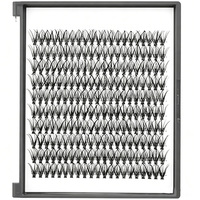 Bouquets de cils synthétiques noir mat à longueurs et styles variés, tige flexible, réutilisables, application facile, pour usage domestique et beauté