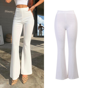 Streetwear Mode Haute Qualité Tricoté Ropa Mujer Dames Pantalons Chic Blanc Noir Évider Pantalons Décontractés Femmes - Product Image 1